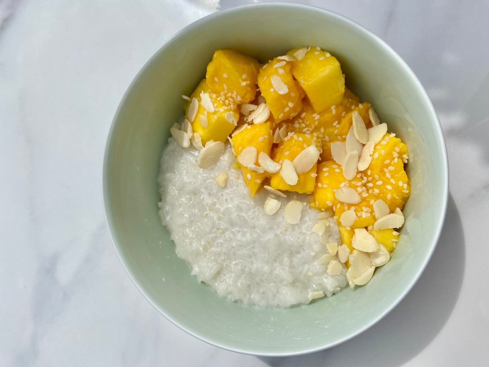 Collagen dessert - mango sticky rice with 5g of collagen