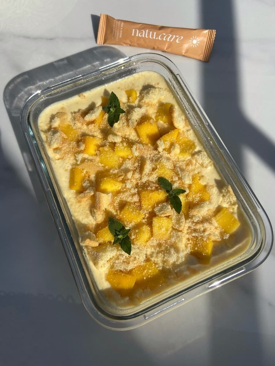Mangomisu with mango-maracuja collagen - nutritionist recommends