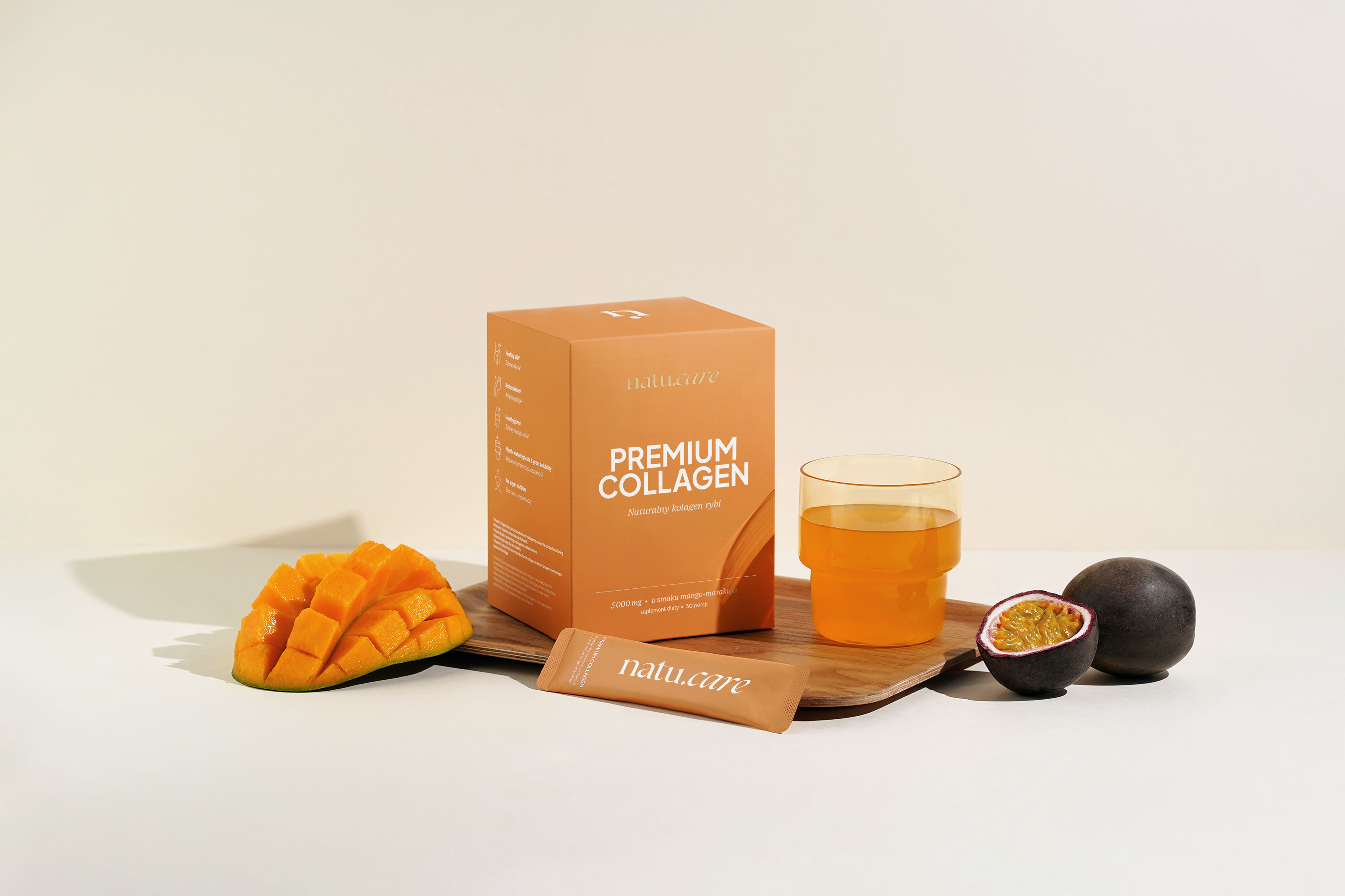 Natu.Care Kolagen Premium 5000 mg, mango-marakuja