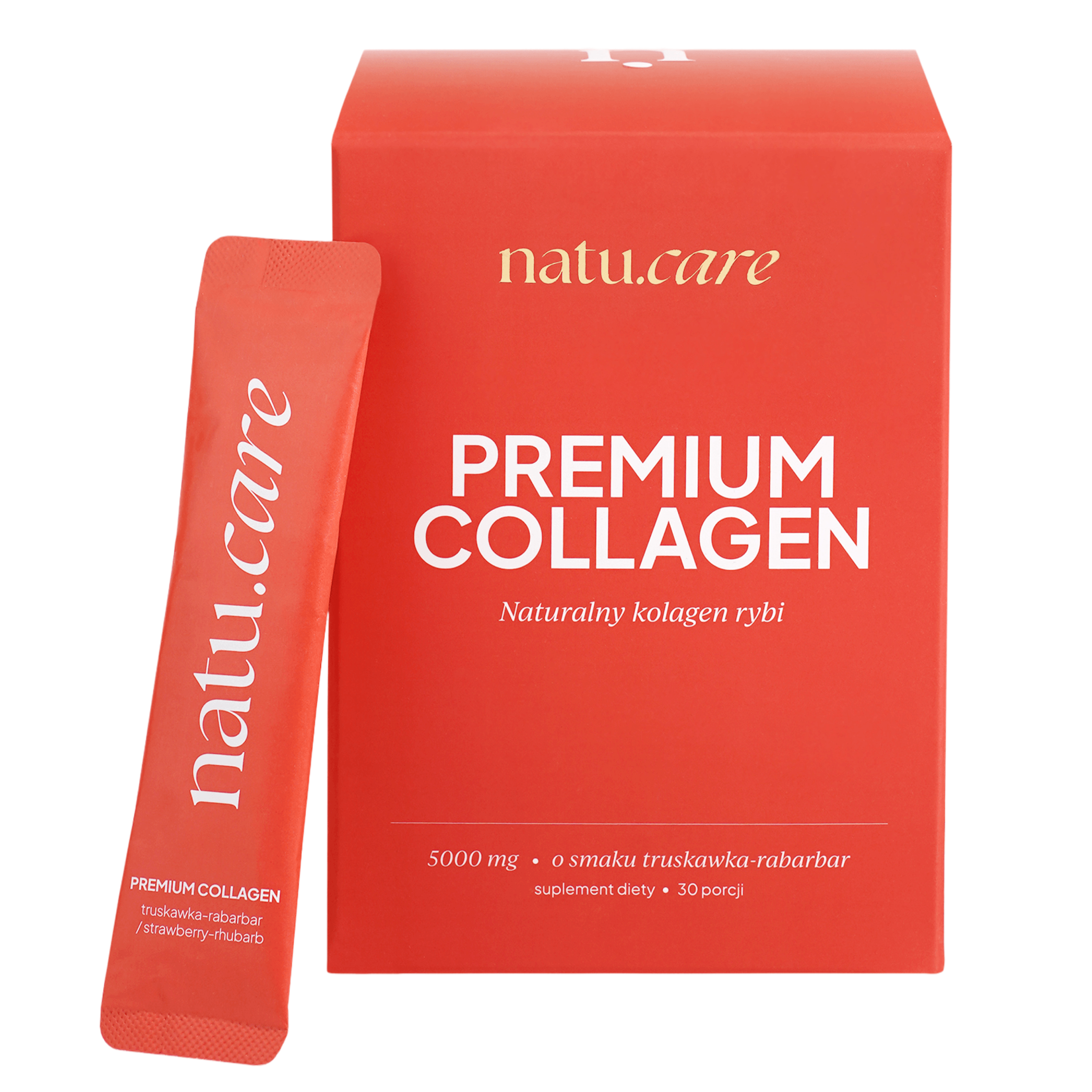 Natu.Care Kolagen Premium 5000 mg, Erdbeer-Rhabarber