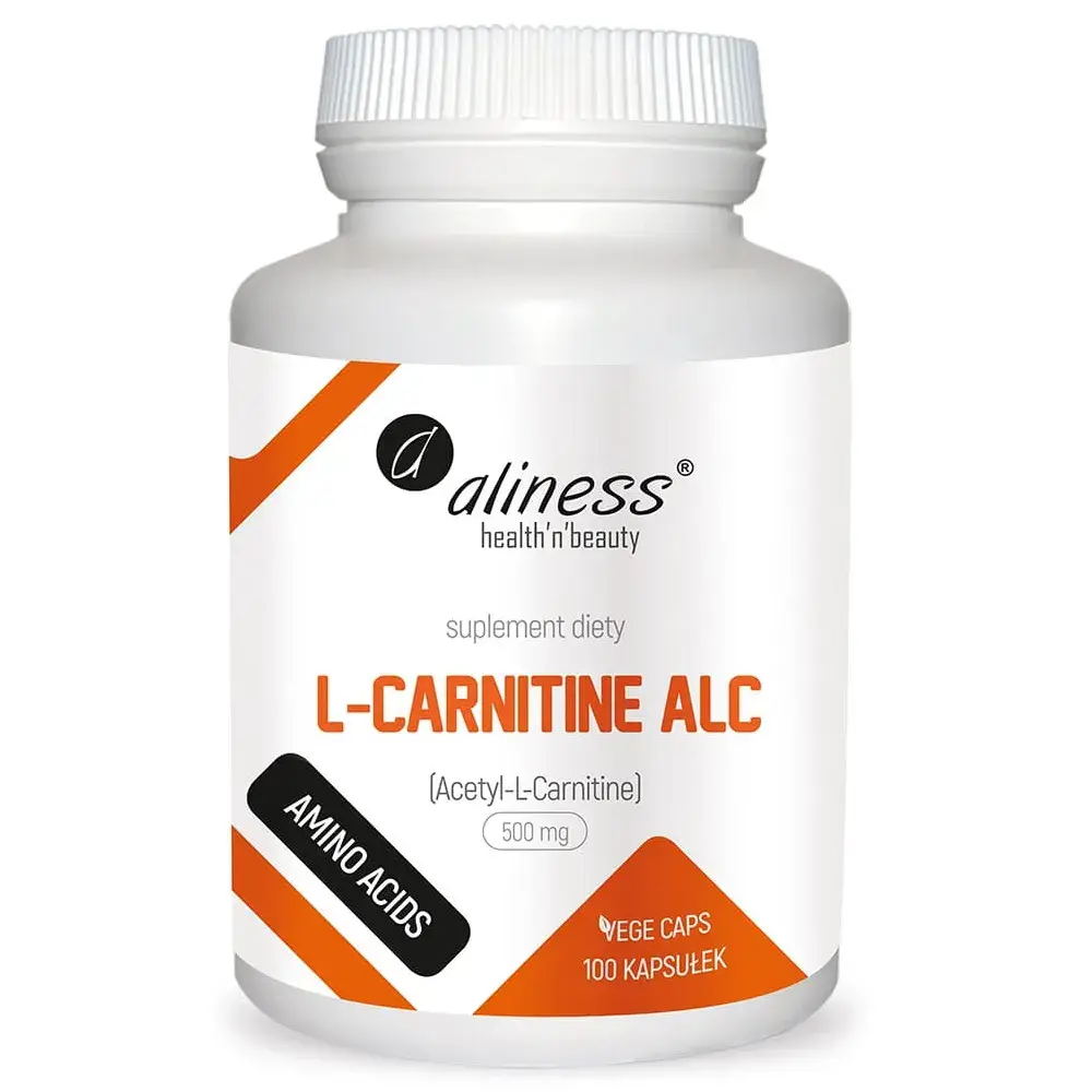 Aliness L-Carnitine ALC, L-karnityna ALC 500 mg, 100 kapsułek vege