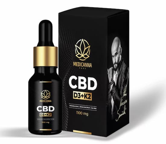 Medicanna Чиста конопляна олія CBD 1100 мг D3 + K2