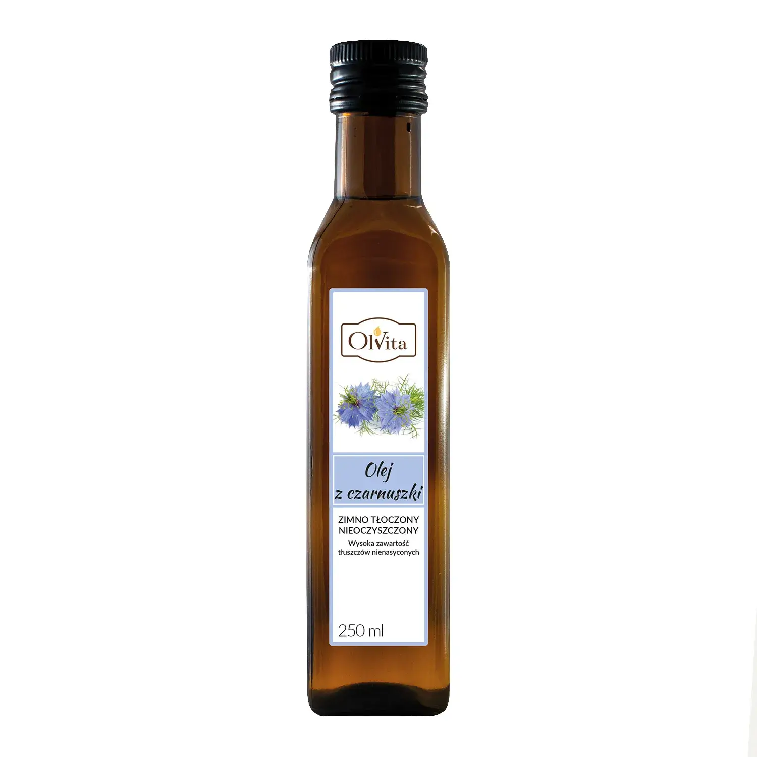 OlVita Olej z czarnuszki, zimnotłoczony, nieoczyszczony, 250 ml