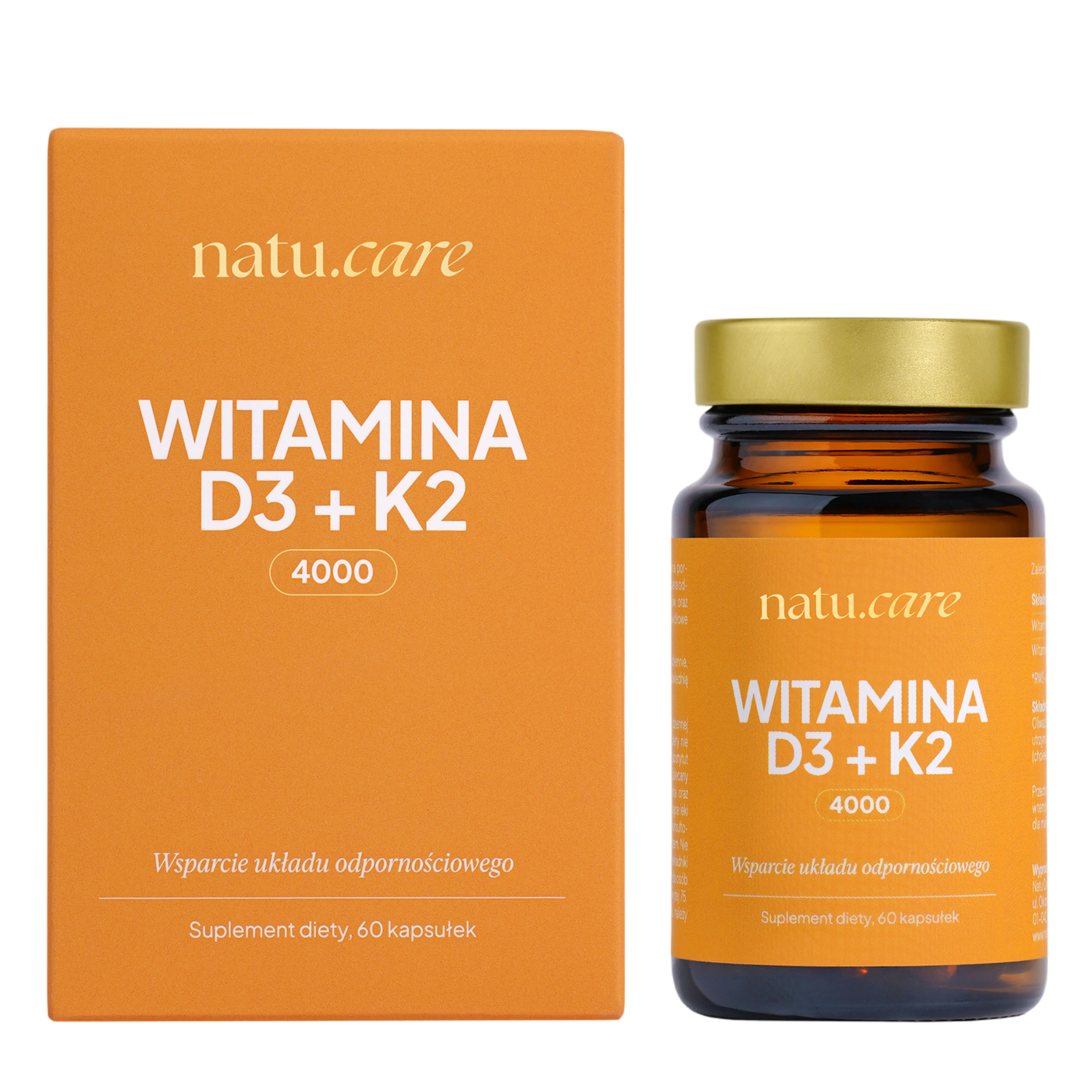 Natu.Care Witamina D3 4000 IU + K2 MK-7