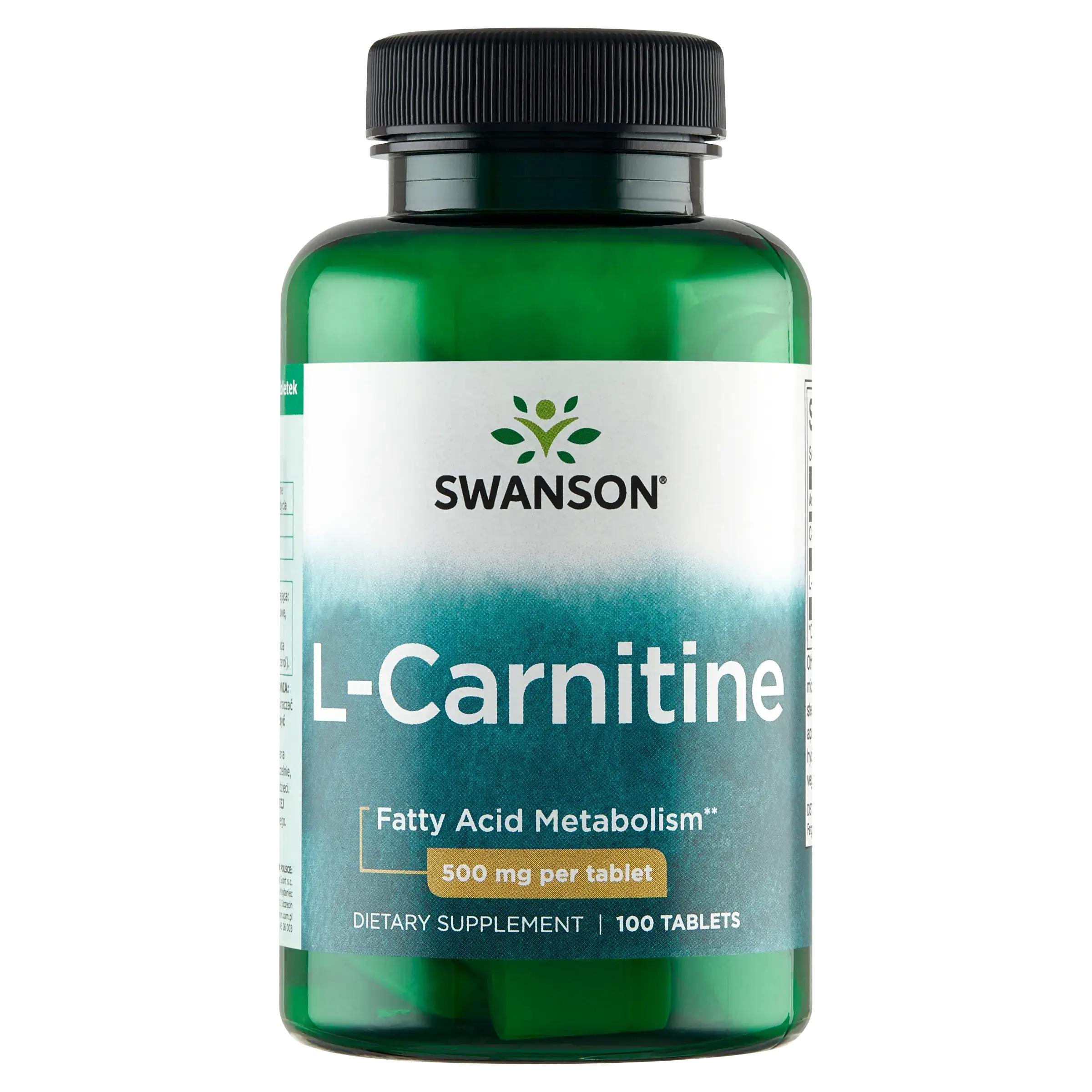 Swanson L-Carnitine, L-karnityna 500 mg, 100 tabletek